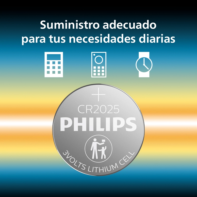 BATERIA CR2025 X 5 UNIDADES PHILIPS - 4