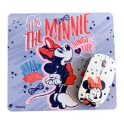 KIT MOUSE INALAMBRICO + MOUSE PAD MINNIE OPEN BOX - 2