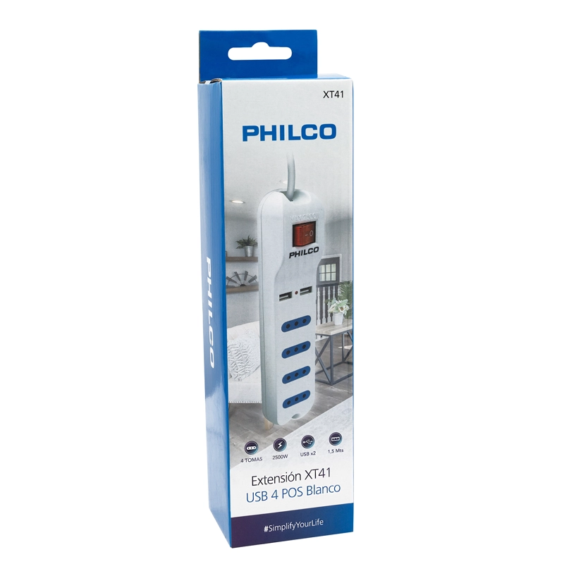 EXTENSION XT41 USB 4 POSICIONES BLANCO OPEN BOX - 3