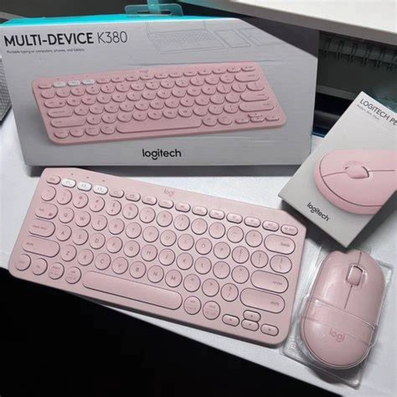 COMBO LOGITECH K380 + M350 ROSADO - 3
