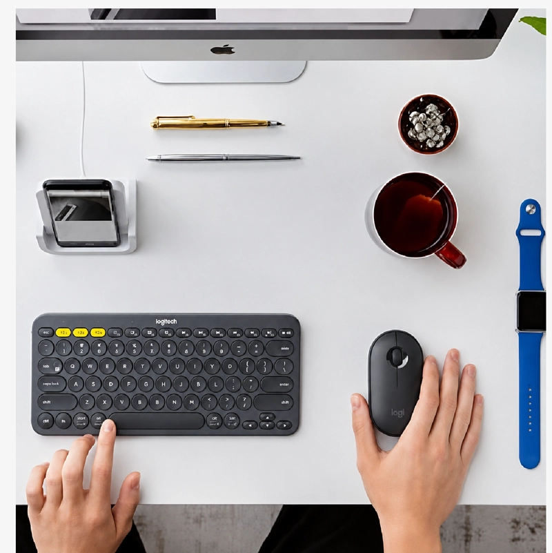 COMBO LOGITECH K380 + M350 GRAFITO - 2
