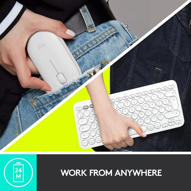COMBO LOGITECH K380 + M350 BLANCO - 7