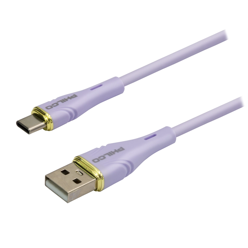 CABLE PHILCO USB-A A USB-C 1,2 M PURPURA - 2