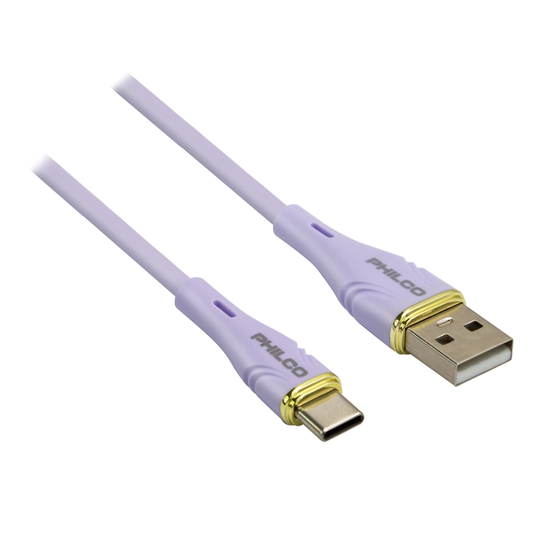 CABLE PHILCO USB-A A USB-C 1,2 M PURPURA - 3