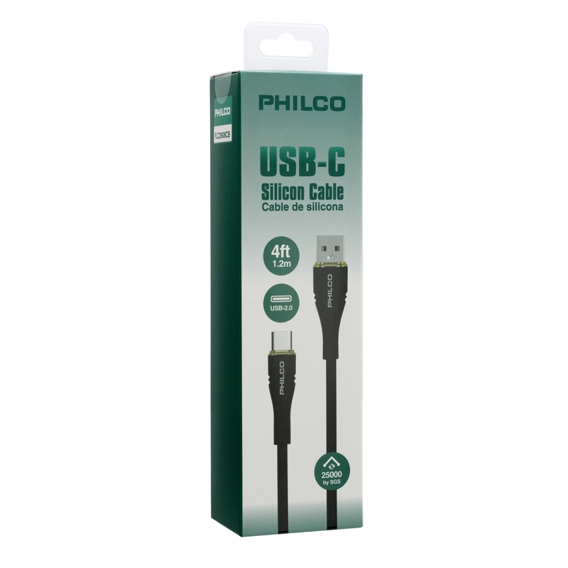 CABLE PHILCO USB-A A USB-C 1,2 M NEGRO - 4