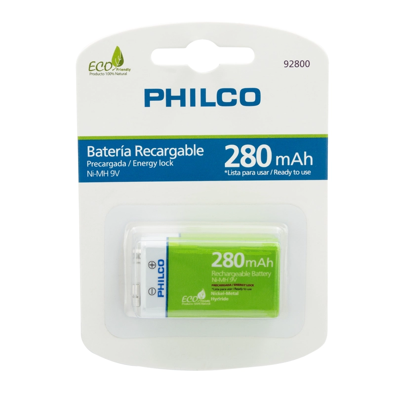 BATERIA 9V 280MAH RECARGABLE PHILCO OPEN BOX - 2