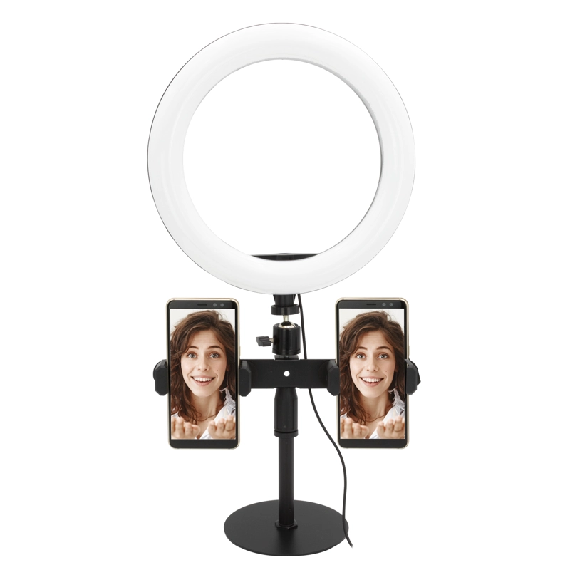 SELFIE VLOG CON ANILLO 12 LED SOBREMESA OPEN BOX - 3