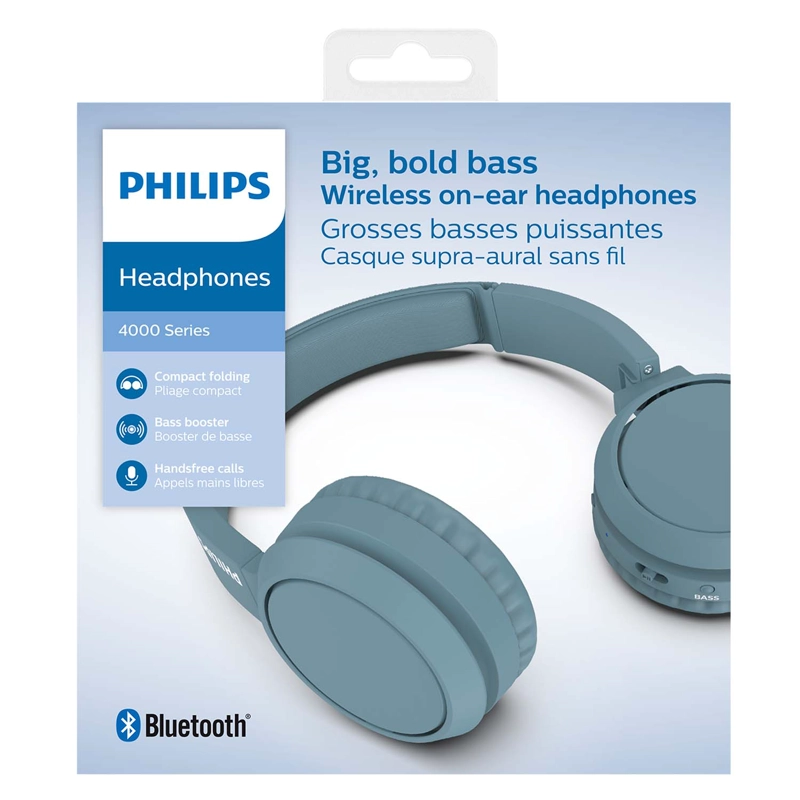 AUDIFONO PHILIPS TAH4205 BLUETOOTH AZUL OPEN BOX - 1