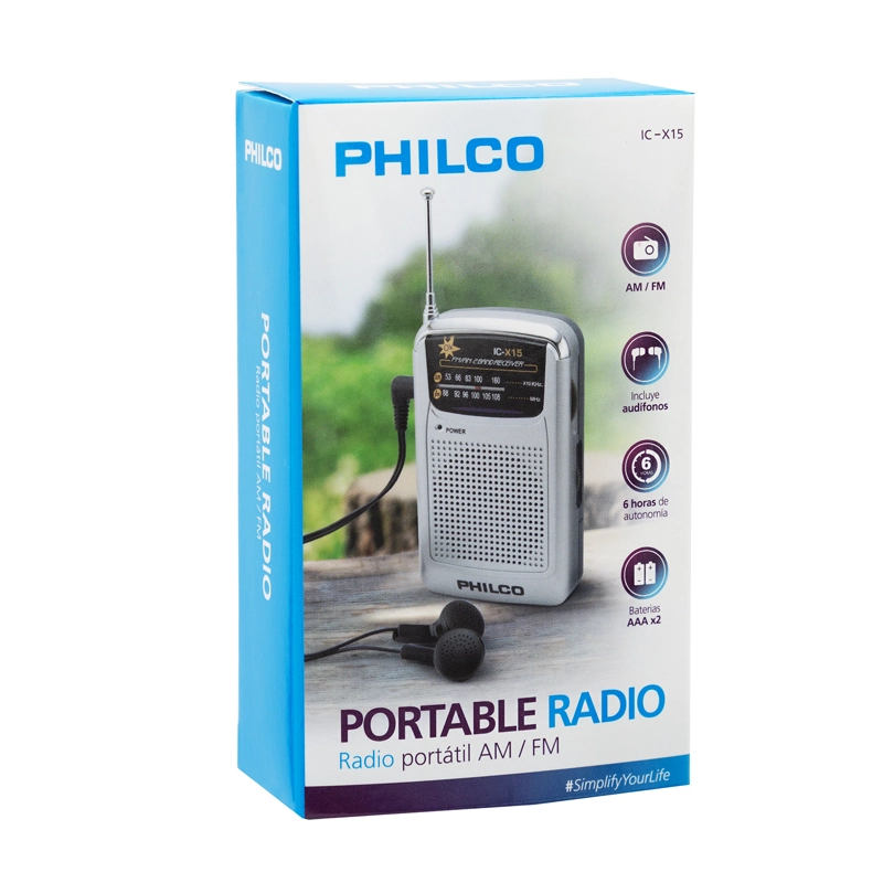 RADIO PORTATIL PHILCO ICX-15 CON AUDIFONO OPEN BOX - 1