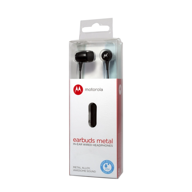 AUDIFONO MOTOROLA EARBUDS METAL NEGRO OPEN BOX - 1