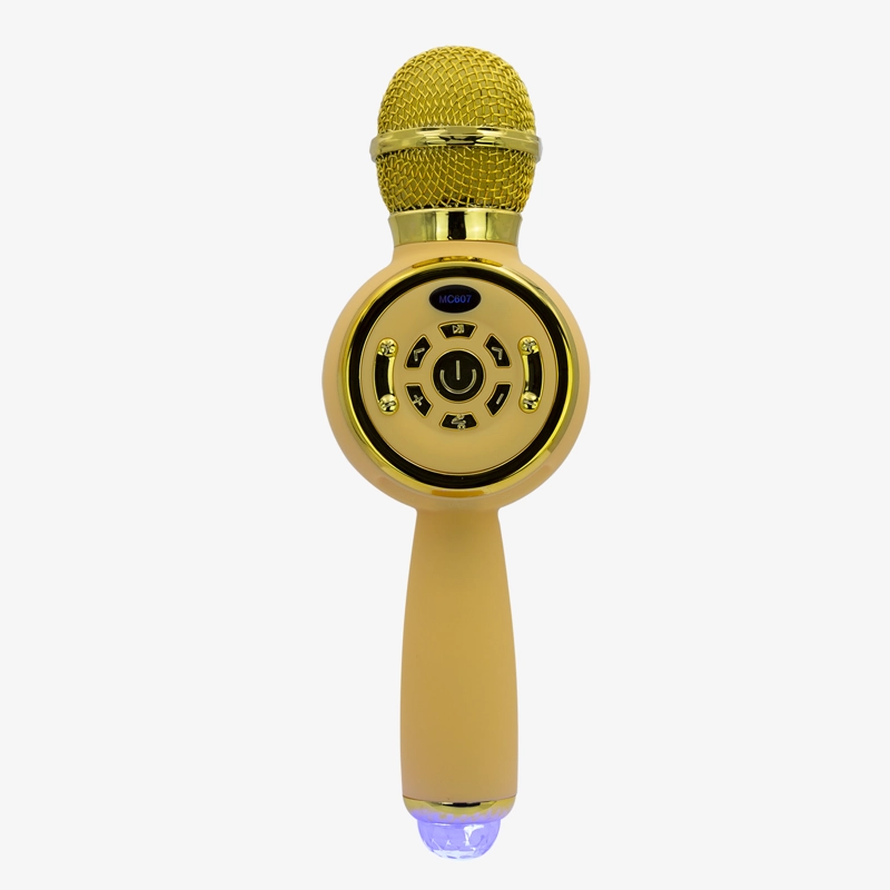 MICROFONO KARAOKE TWS RGB DORADO OPEN BOX - 2