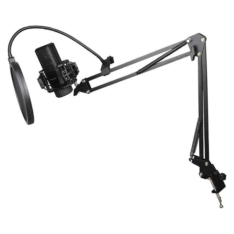 KIT MICROFONO PRO CON SOPORTE POP FILTER Y USB OPEN BOX - 1