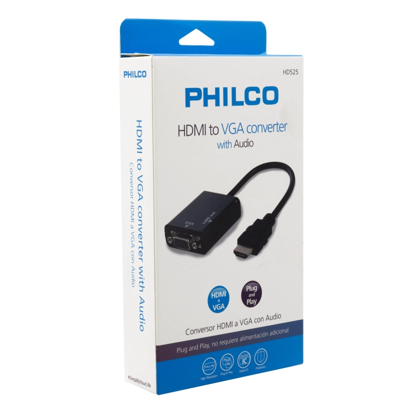 CABLE HDMI A VGA CON SALIDA DE AUDIO OPEN BOX - 1