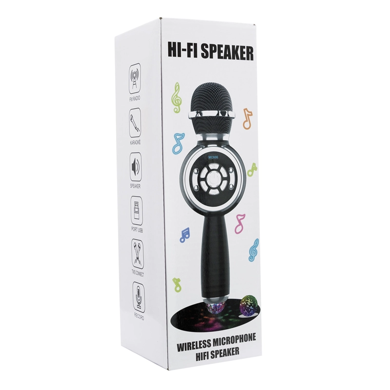 MICROFONO KARAOKE TWS RGB NEGRO OPEN BOX - 3