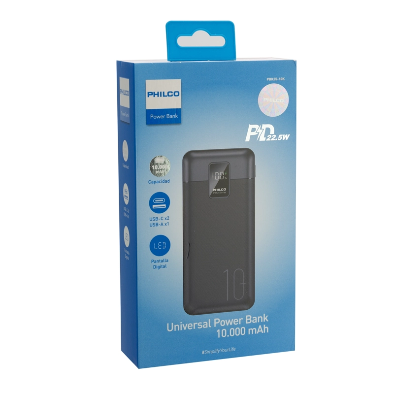 POWERBANK 10000MAH PD 22.5W PANTALLA DIGITAL - 5