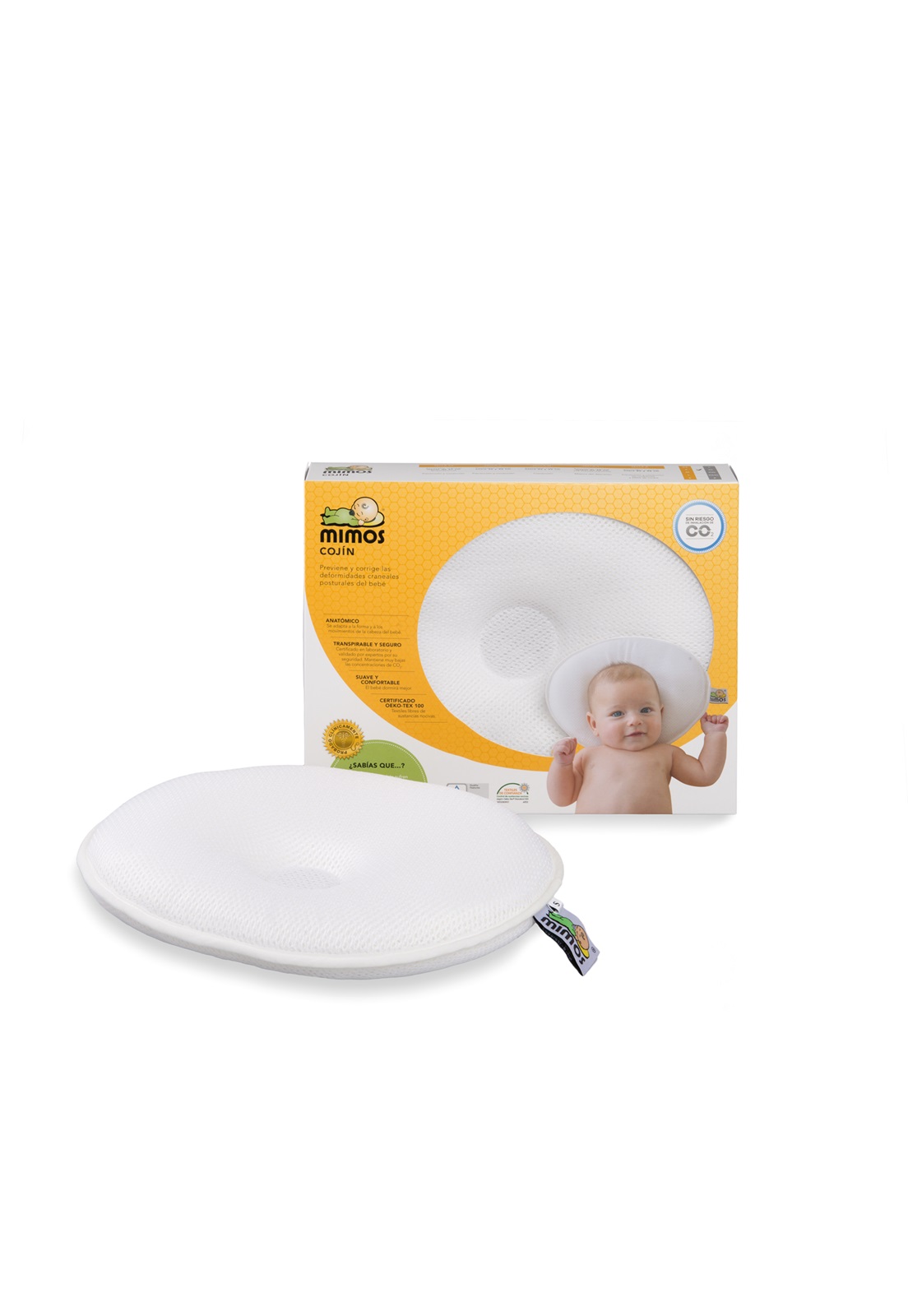 COJÍN POSTURAL MIMOS BLANCO PARA BEBES L - 1