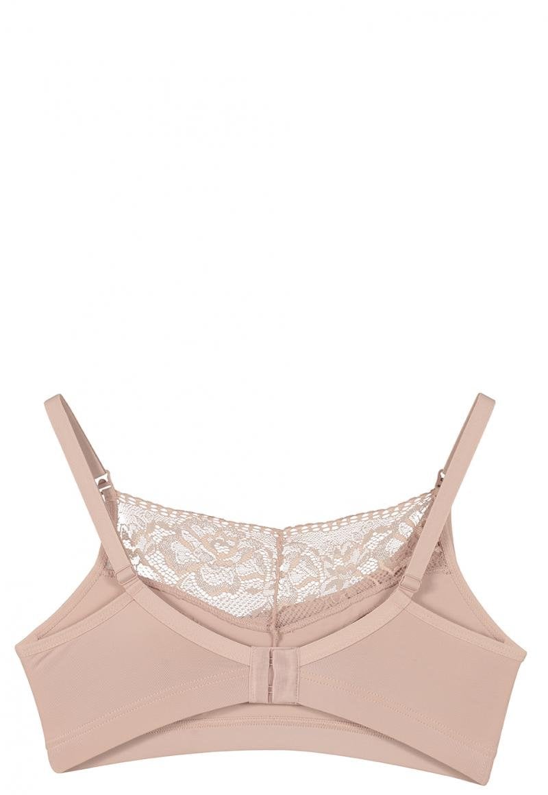 SOSTÉN LACTANCIA MUJER 2RIOS SEMI ENCAJE ALGODÓN BEIGE - 2