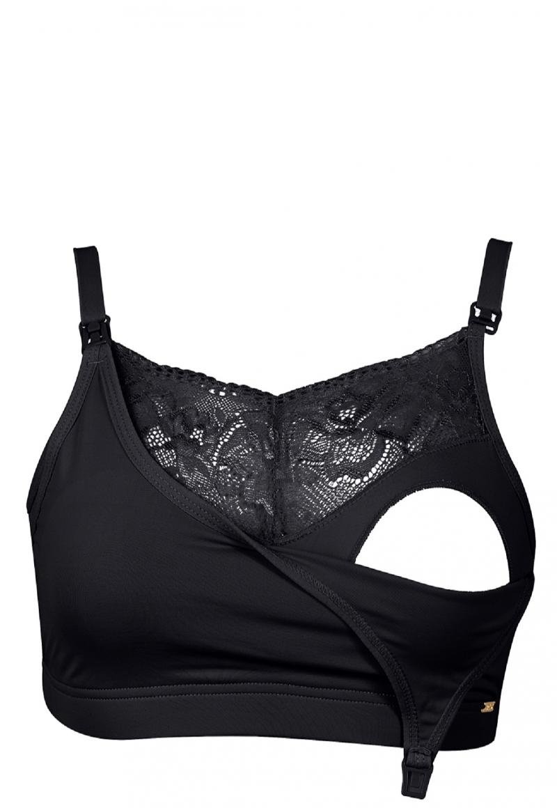 SOSTÉN LACTANCIA MUJER 2RIOS SEMI ENCAJE NEGRO - 3