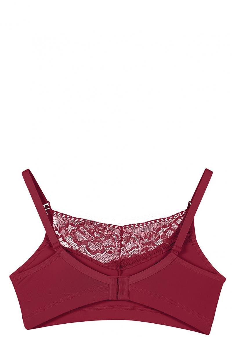 SOSTÉN LACTANCIA MUJER 2RIOS SEMI ENCAJE ROJO - 3