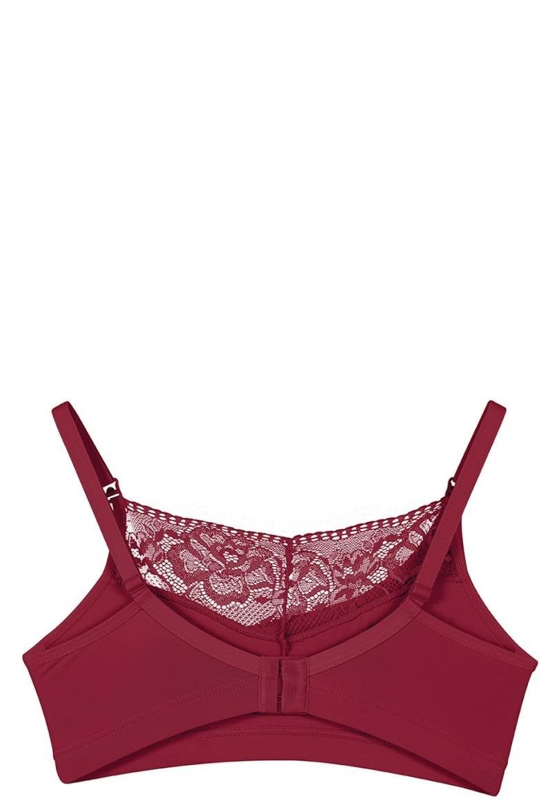 SOSTÉN LACTANCIA MUJER 2RIOS SEMI ENCAJE ROJO - 3