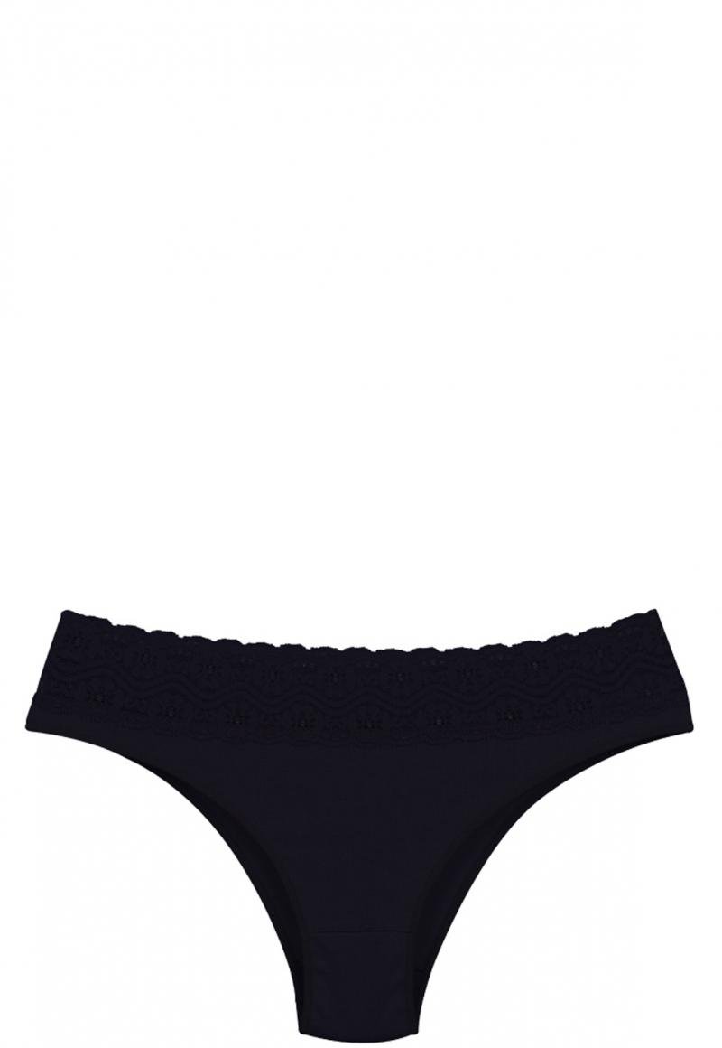 BIKINI MUJER 2RIOS ALGODÓN CON ENCAJE BLANCO - 1