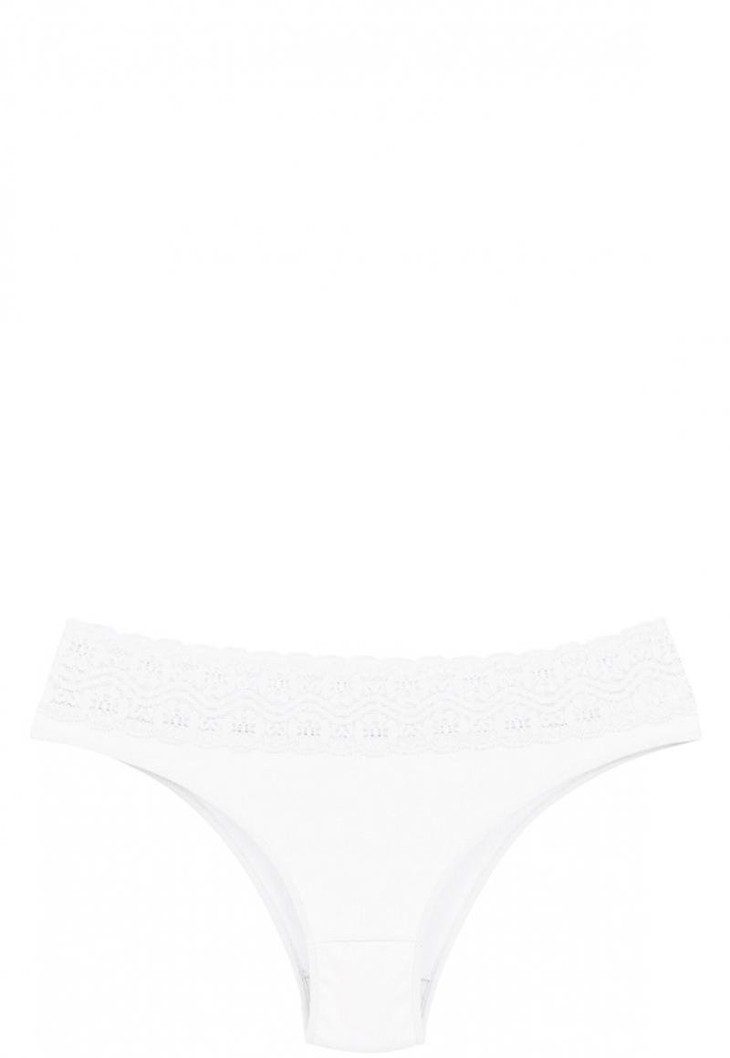BIKINI MUJER 2RIOS ALGODÓN CON ENCAJE BLANCO - 2