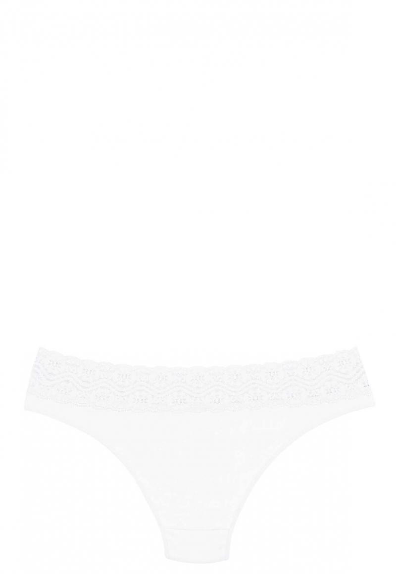 BIKINI MUJER 2RIOS ALGODÓN CON ENCAJE BLANCO - 3