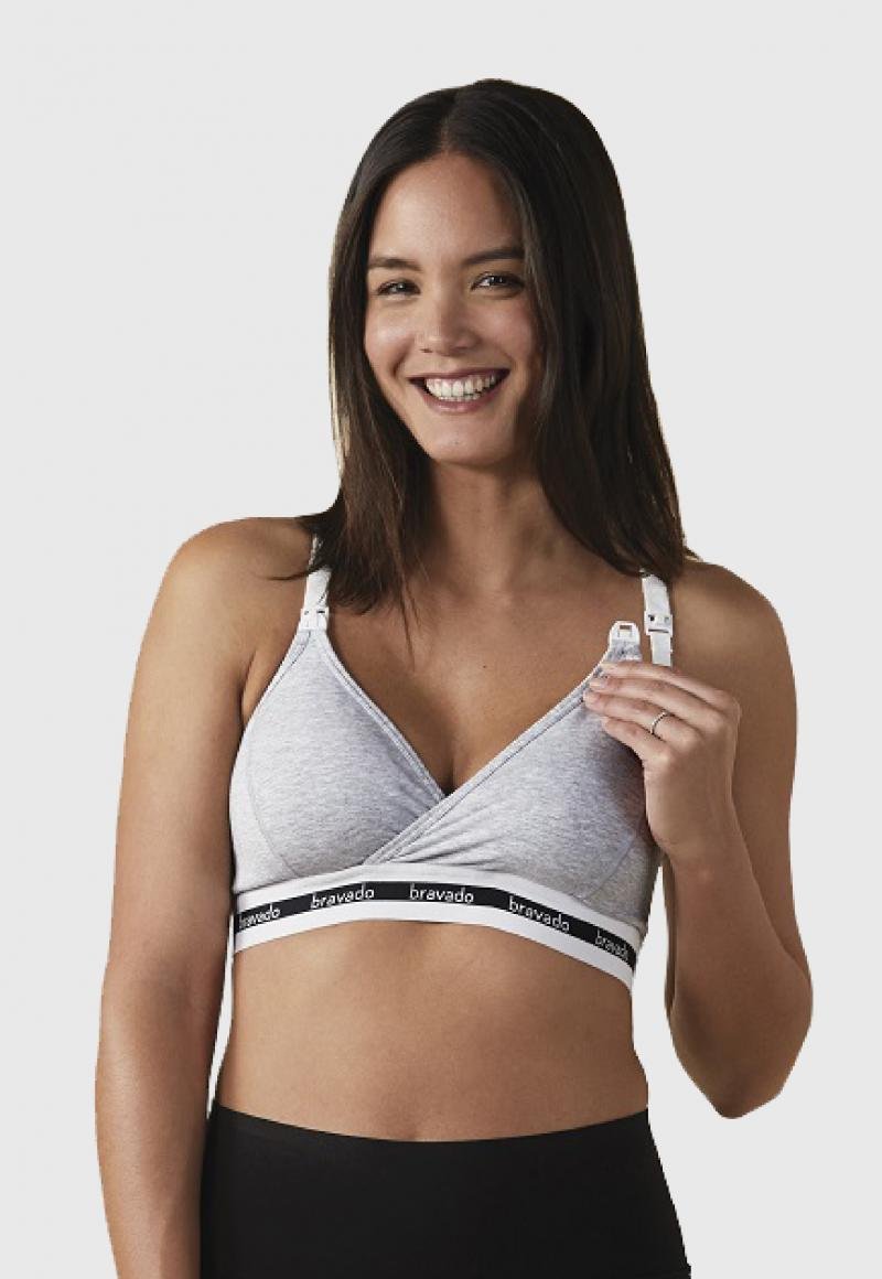 SOSTÉN LACTANCIA MUJER BRAVADO DESIGNS ORIGINAL GRIS - 1
