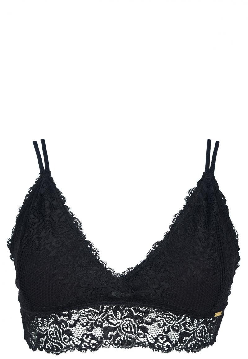 BRALETTE MUJER 2RIOS SIN COPAS NI AROS NEGRO - 3