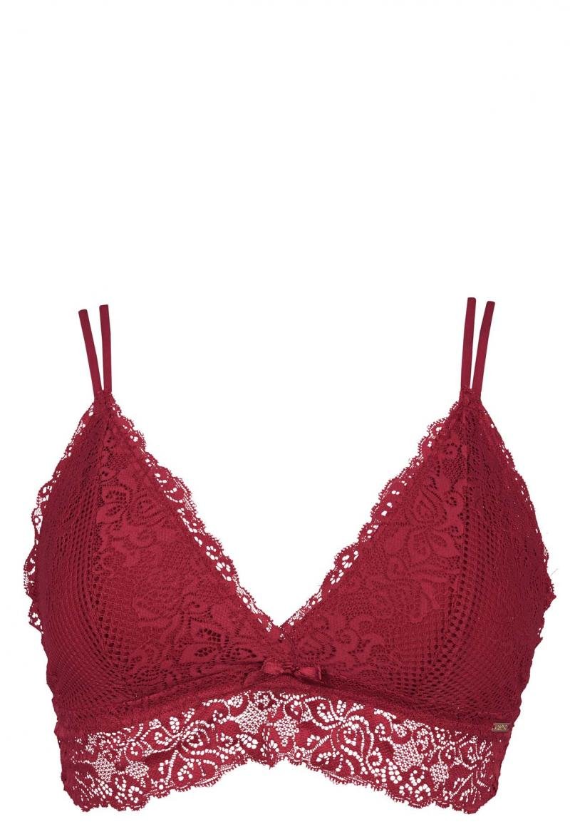 BRALETTE MUJER 2RIOS SIN COPAS NI AROS ROJO - 4