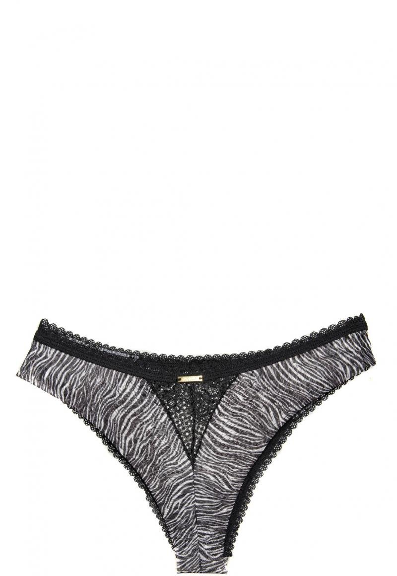 COLALES MUJER 2RIOS CEBRA CON DETALLES EN TUL NEGRO - 5