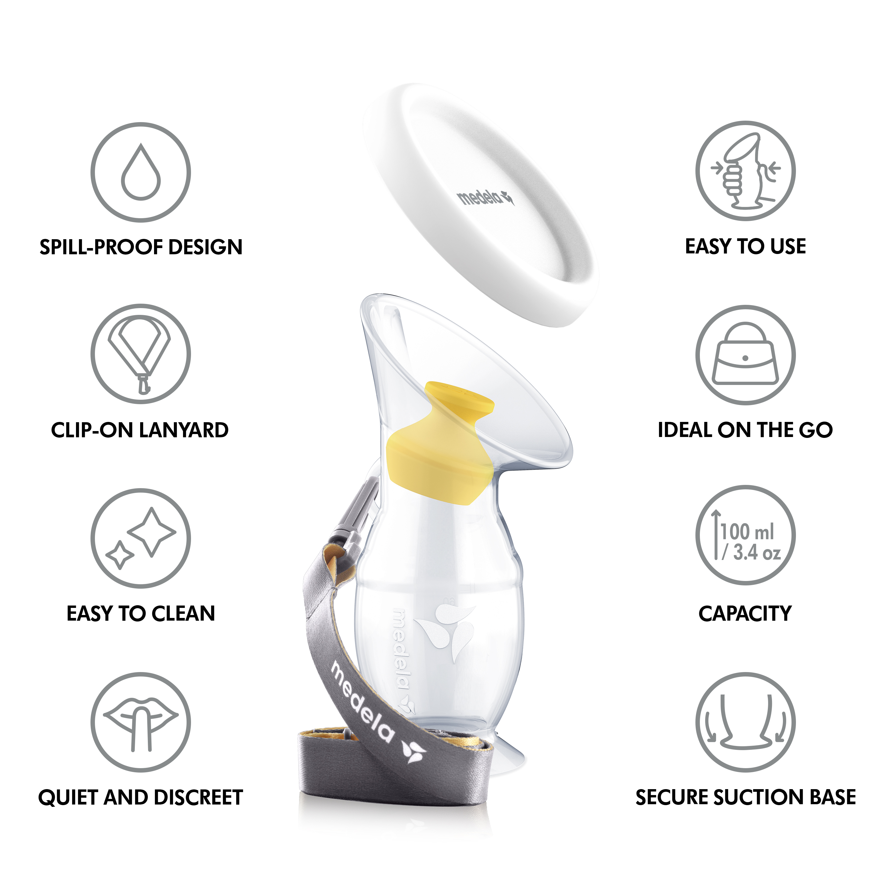 RECOLECTOR DE LECHE MATERNA DE SILICONA MEDELA - 4
