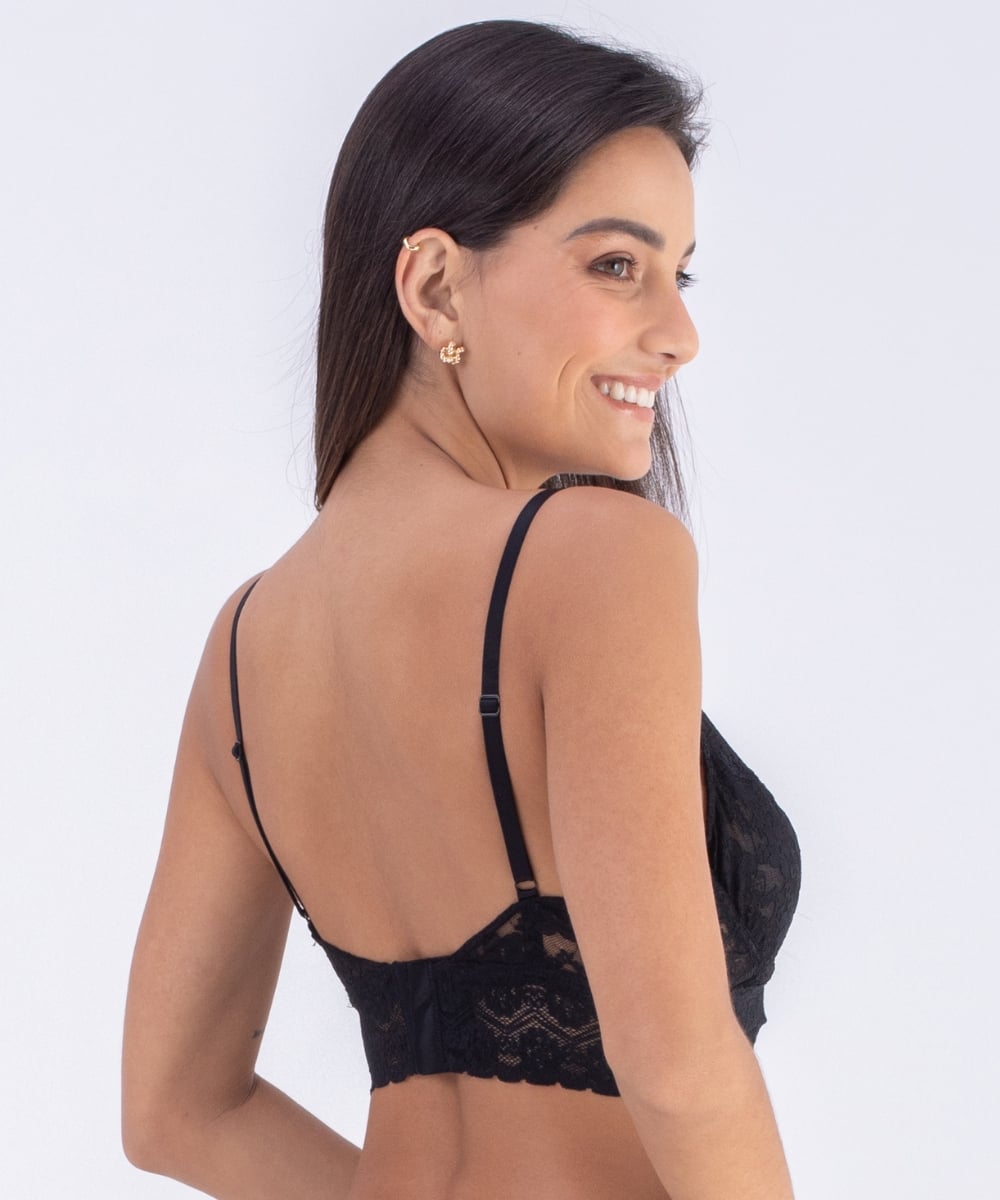 TOP DE ENCAJE, SIN COPA Y CON AROS NEGRO 2RIOS - 2