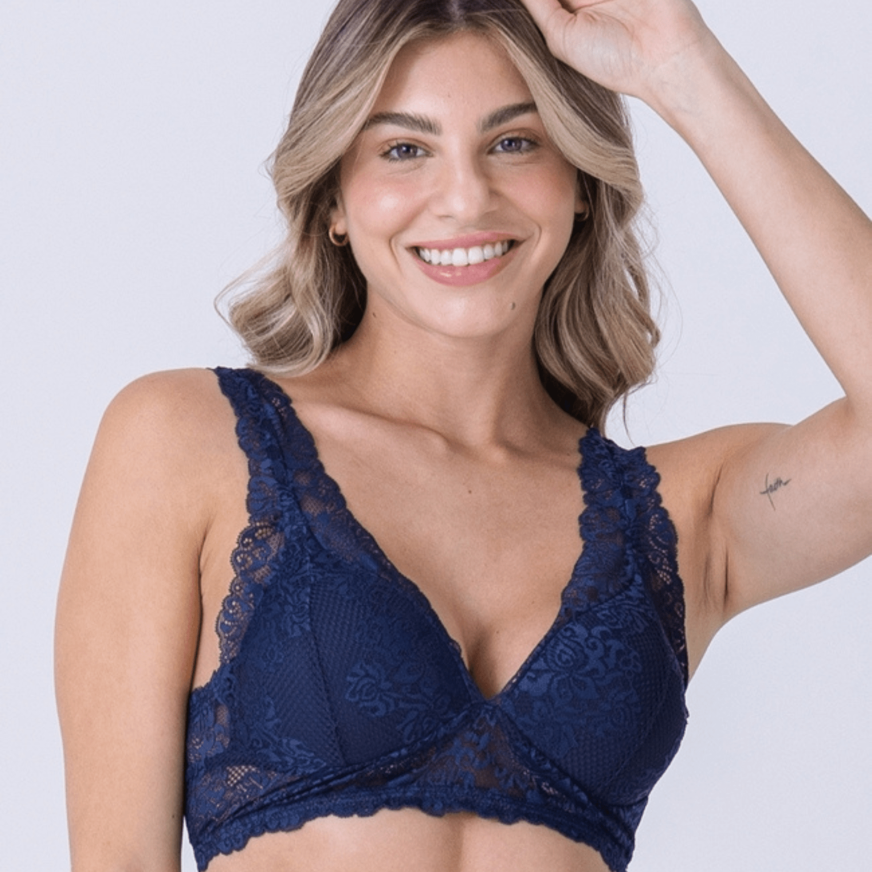 BRALETTE MUJER 2RIOS ENCAJE AZUL - 1