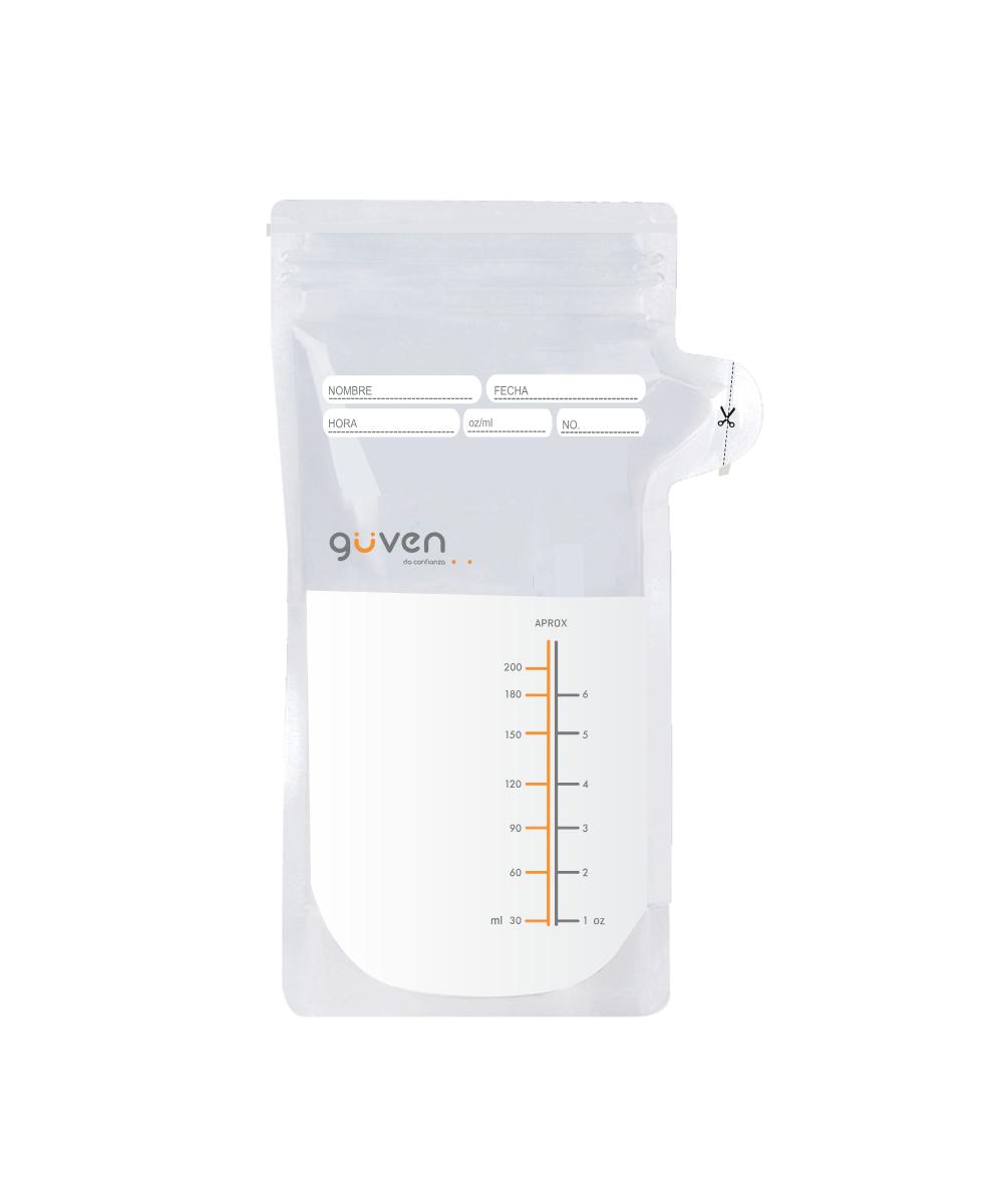 BOLSAS DE ALMACENAR LECHE MATERNA GUVEN TRANSPARENTE X 25U GÜVEN - 1