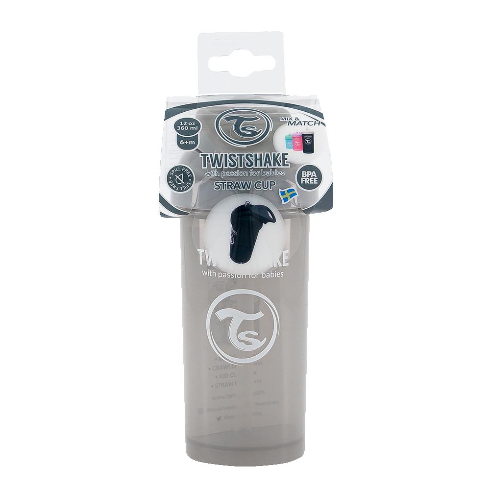 VASO CON BOMBILLA TWISTSHAKE 360ML - GRIS - 2