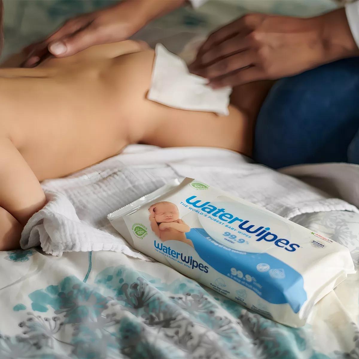 TOALLITAS HÚMEDAS WATERWIPES BIODEGRADABLES 3X60 UNS - 2