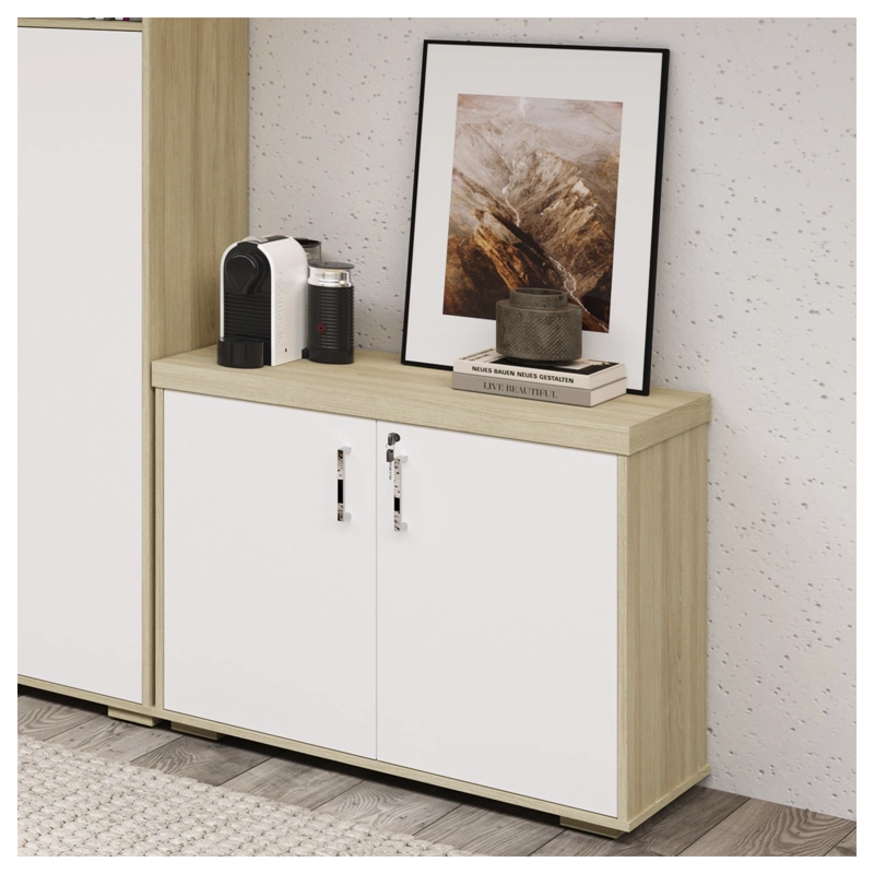 ESTANTE ORGANIZADOR DELUX BLANCO CON ROBLE - 7
