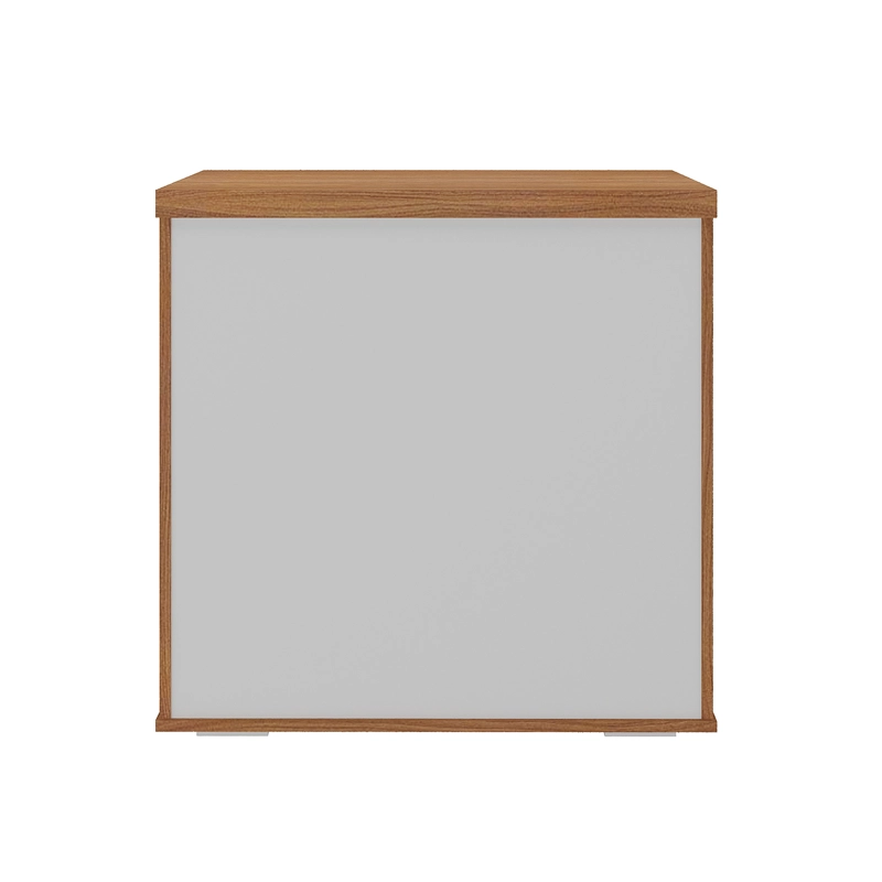 ESTANTE OFICINA 2 PUERTAS CON LLAVE BLANCO CAFE - 6