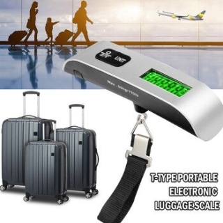 PESA DIGITAL MALETA EQUIPAJE BALANZA DE VIAJE 50KG | Gris - 1