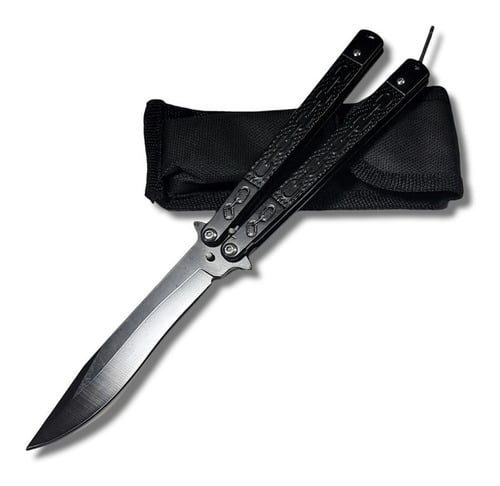 NAVAJA INVENCIBLE MARIPOSA BLACK CHAIN CON FUNDA AL59 ACERO - 1