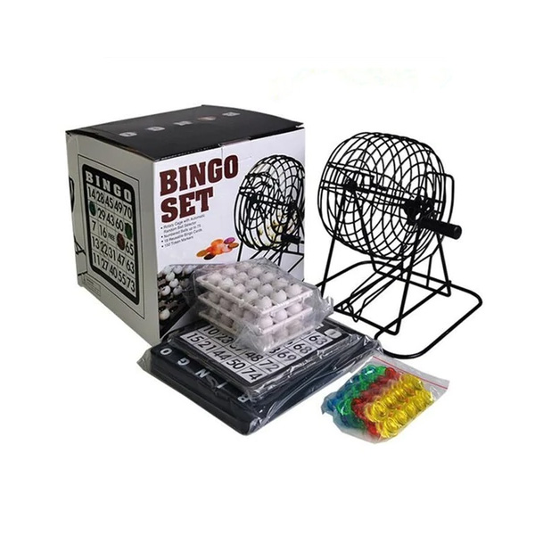 BINGO CON TOMBOLA FICHAS PELOTA  AR46 - 1