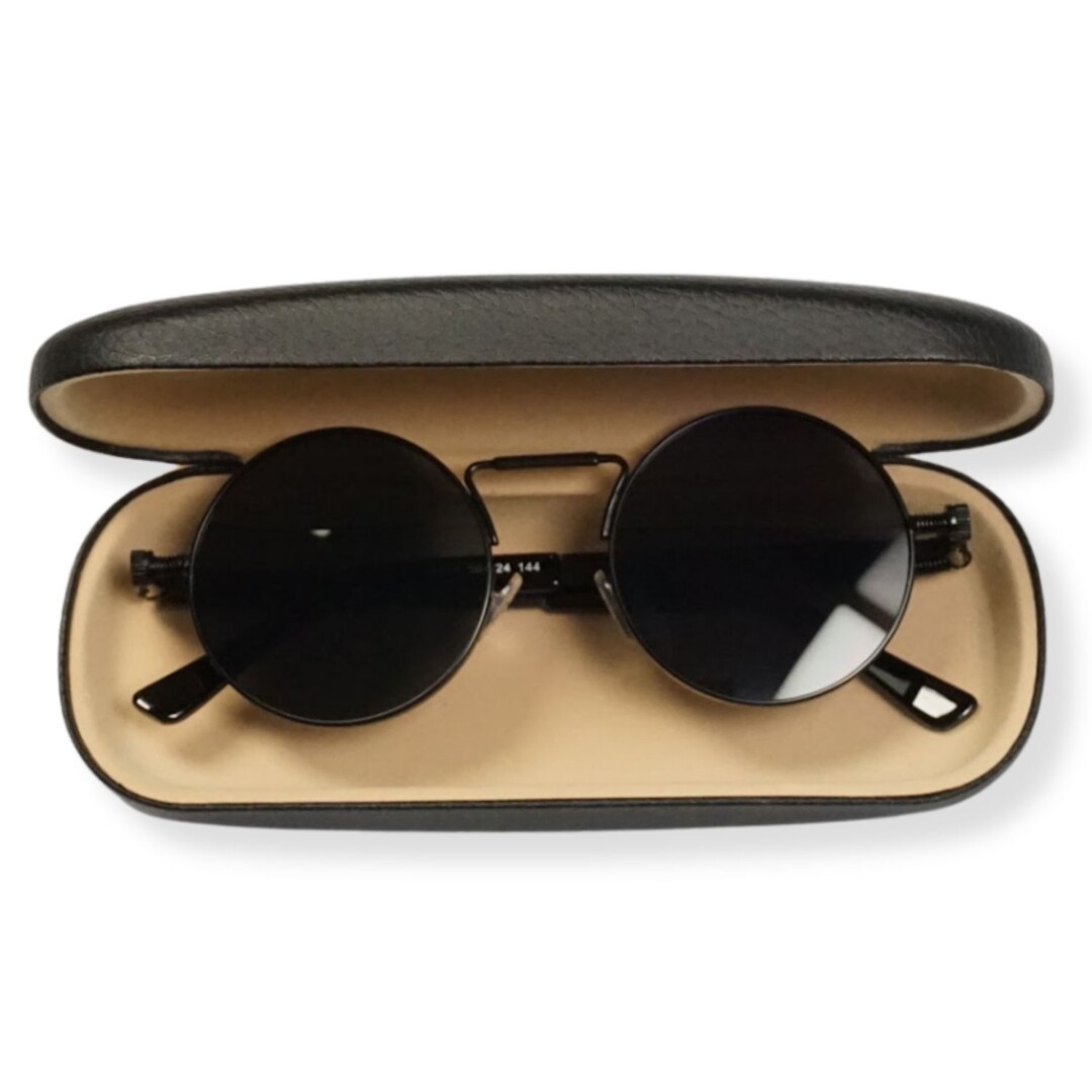LENTES DE SOL RETRO PUNK LENNON BLACK + ESTUCHE MY06 - 2