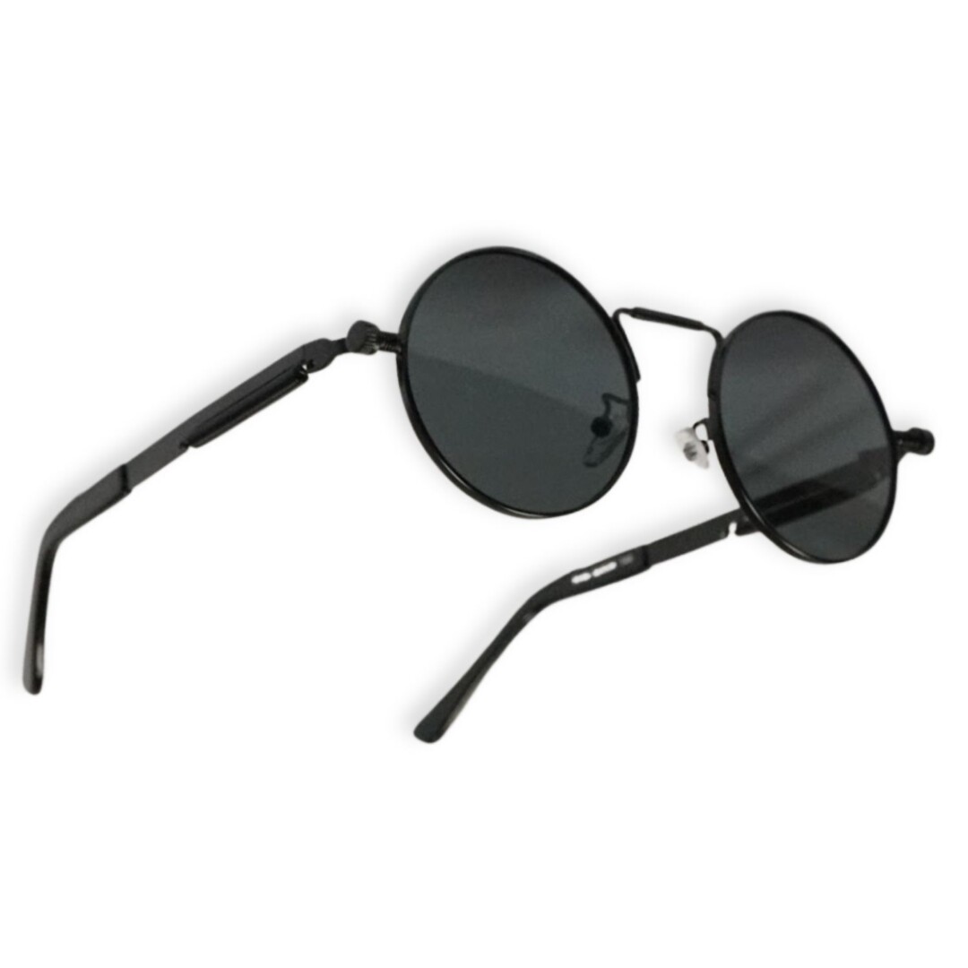 LENTES DE SOL RETRO PUNK LENNON BLACK + ESTUCHE MY06 - 4