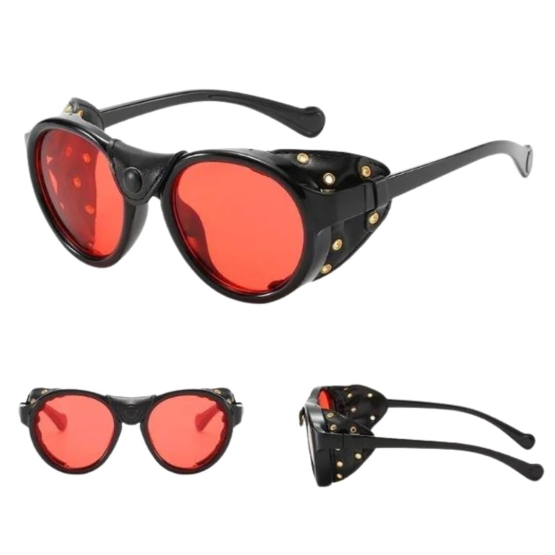 LENTES STEAMPUNK RED DEVIL + ESTUCHE MY05 - 3