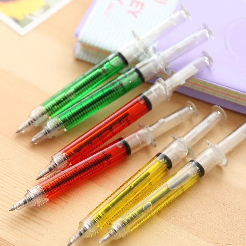 SET X12 LÁPICES JERINGA INVENCIBLE KINESEOLOGO MEDICO ENFERMERA AA06 - 2