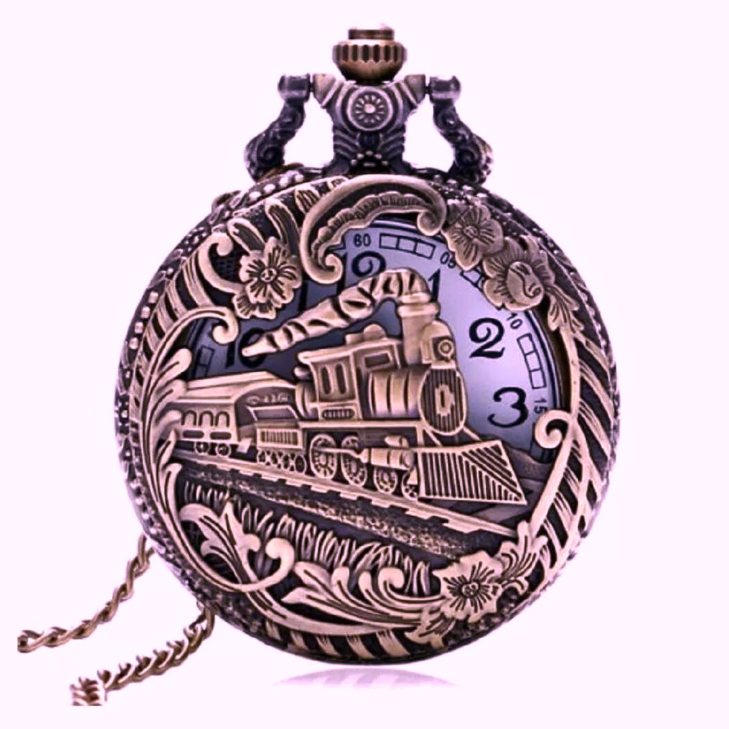 RELOJ BOLSILLO TREN NOSTALGIA MZ54 - 1