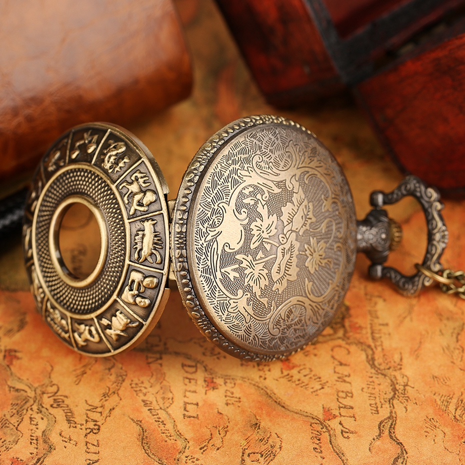RELOJ BOLSILLO RETRO METAL ZODIAC MAP XX33 - 2