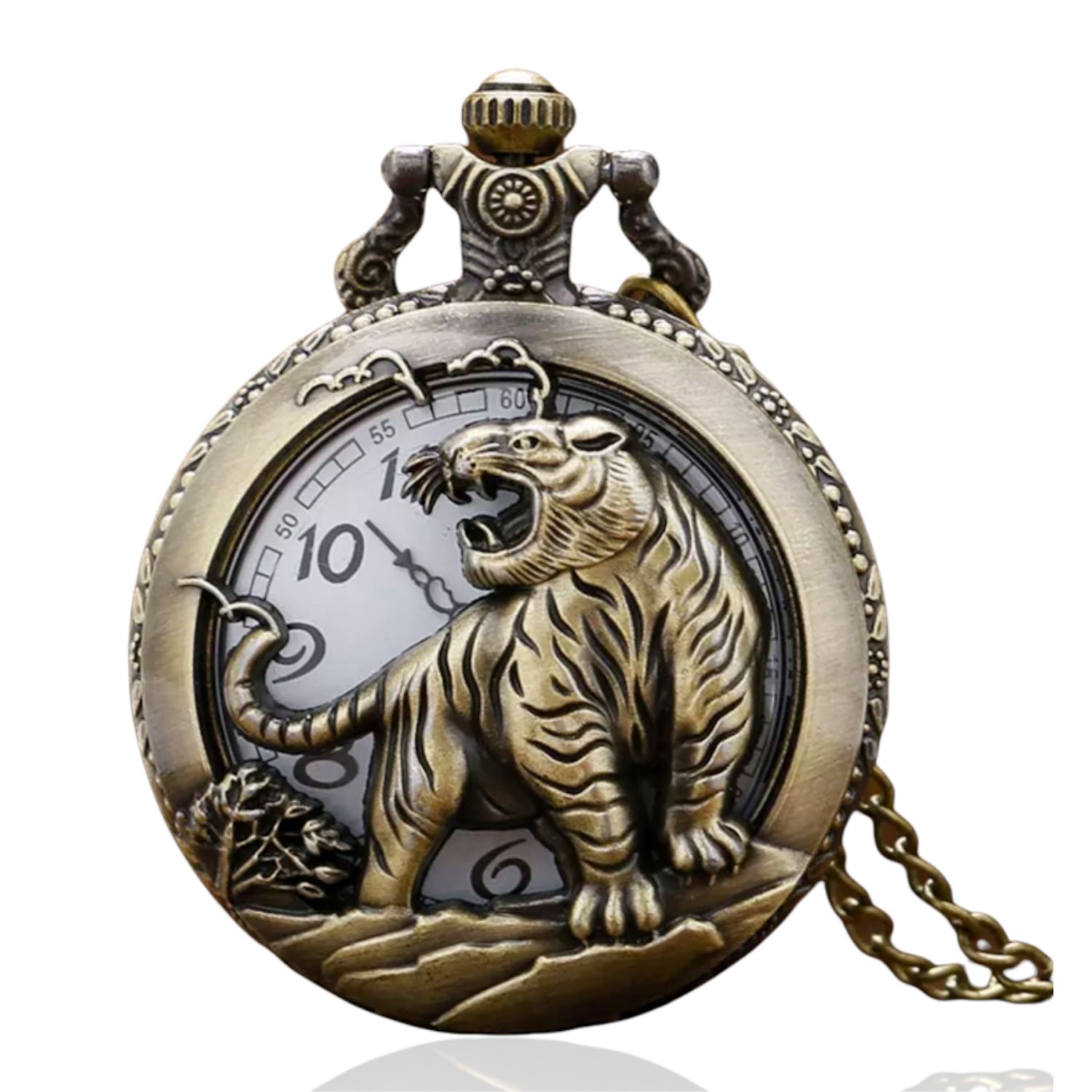 RELOJ BOLSILLO BIG TIGER CON CADENA QUARTZ AL54 - 1
