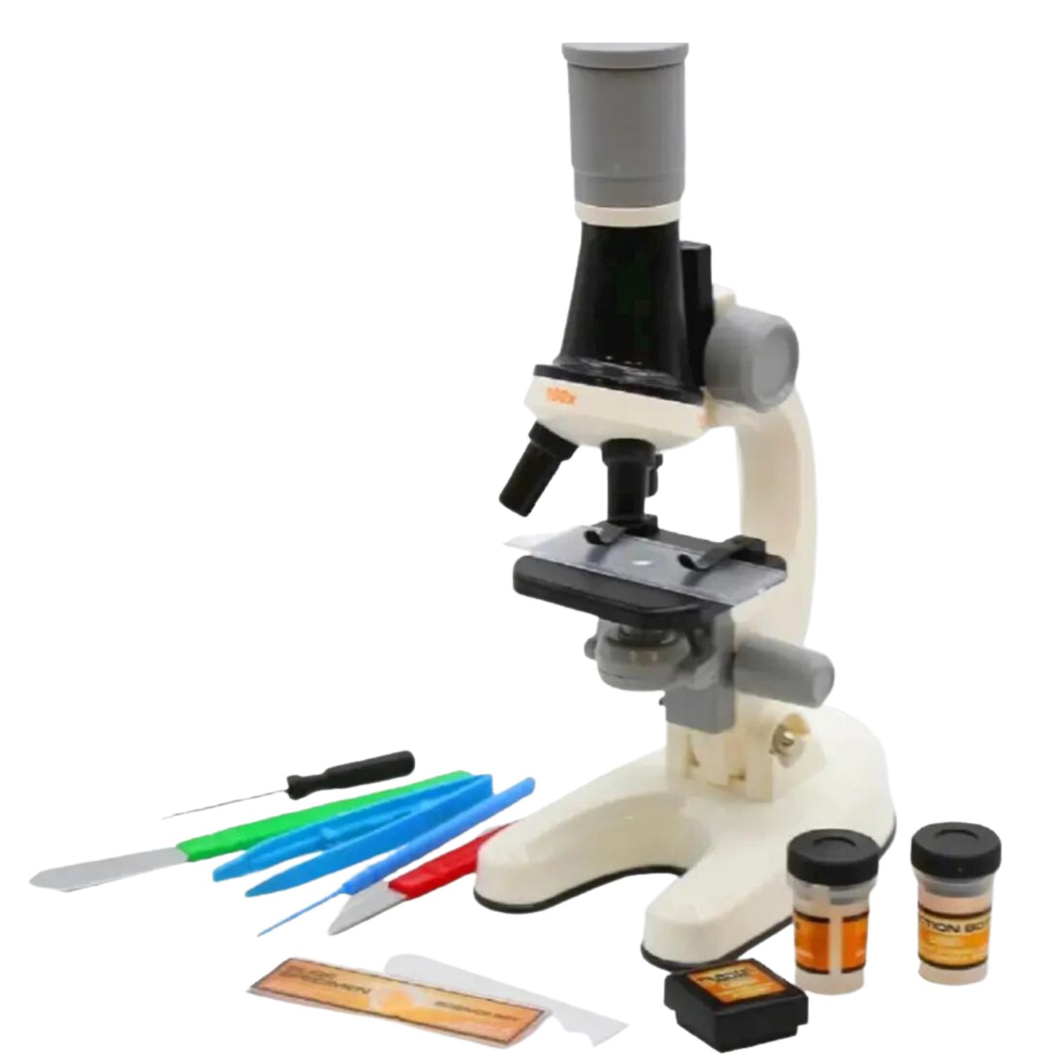 MICROSCOPIO EDUCATIVO 1200X PARA NIÑOS Y KIT ACCESORIOS MZ60 - 4
